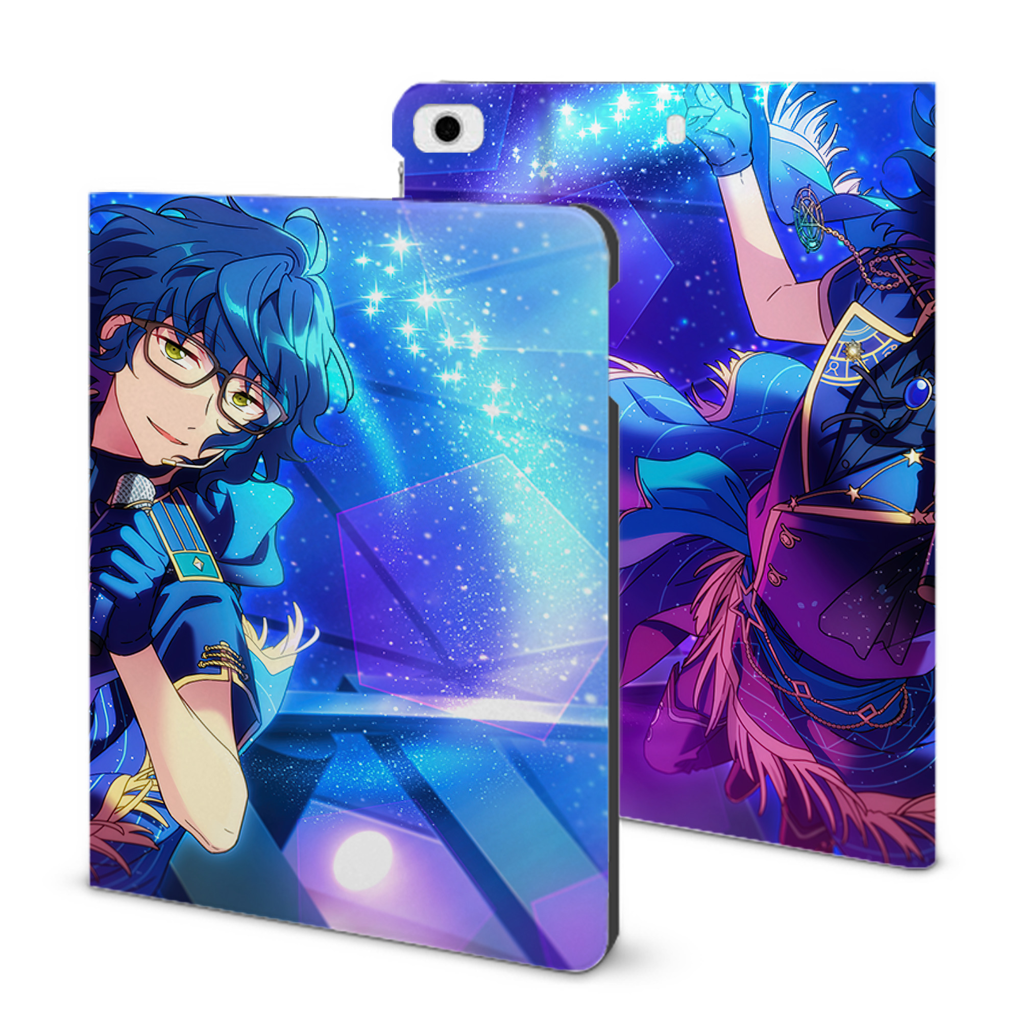 （画像用） あんさんぶるスターズ! Ensemble Stars IPad ケース ブック型 PUレザー TPU 耐衝撃 軽量 薄型 ペン収納なし 全面保護 IPad 各モデル対応